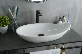 Раковина Gid N9052 51116 накладная белая 65x38x14